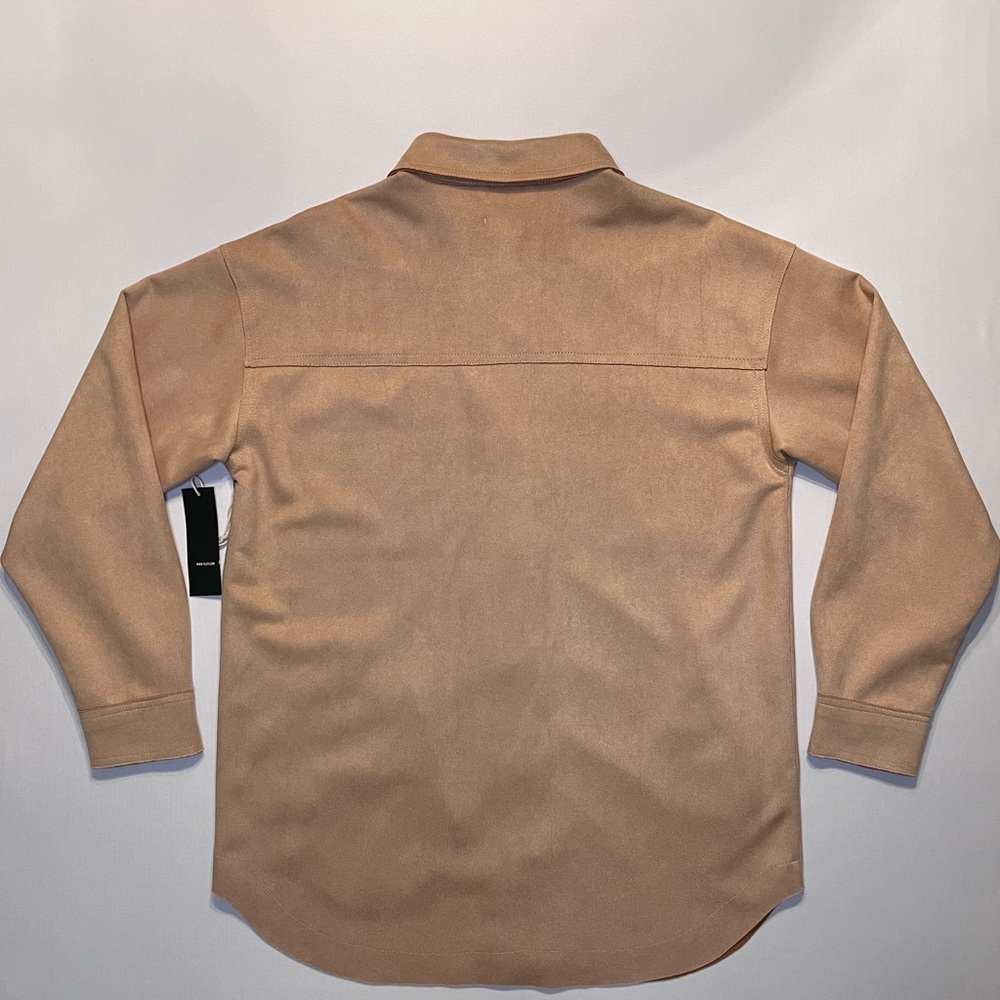 NWT West of Melrose Suede Shacket Jacket Tan Button Up Long Sleeve Women’s XS - Picture 6 of 7